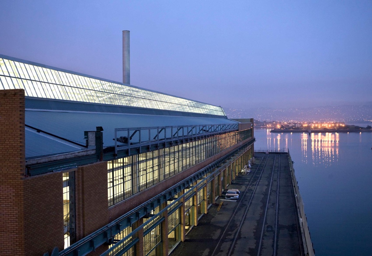 Craneway Pavilion · bay-side exterior
